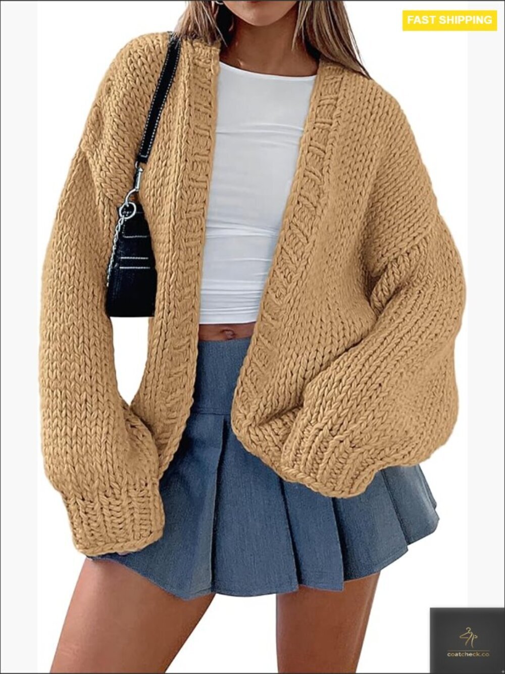 Oversized Chunky Knit Cardigan Open Front Long Sleeve Cozy Fall Winter Outerwear